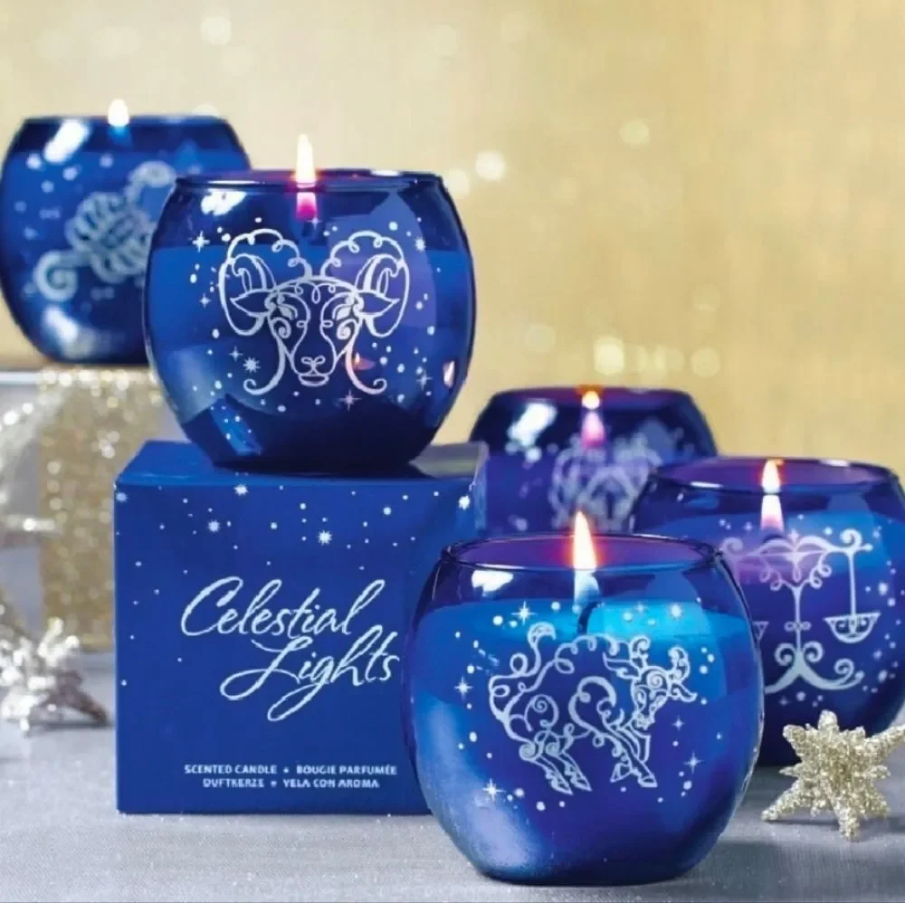 🩵NIB PartyLite Pisces Celestial Lights 7.8oz Scented Candle